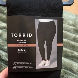 Torrid Black Full-Length Premium Leggings - Size 2